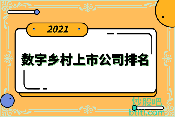 十大数字乡村上市公司有哪些？数字乡村上市公司股票排名
